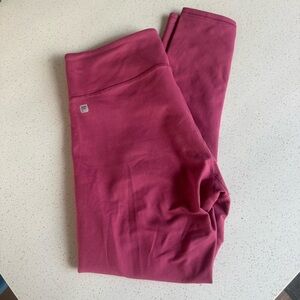 Fabletics Powerhold Mid Rise Crop Capri Pink Leggings Small